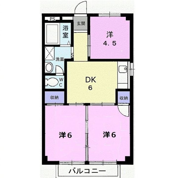 広島県福山市新市町大字新市(アパート)の賃貸物件の間取り