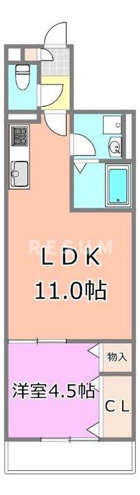 千葉県千葉市稲毛区轟町1(マンション)の賃貸物件の間取り