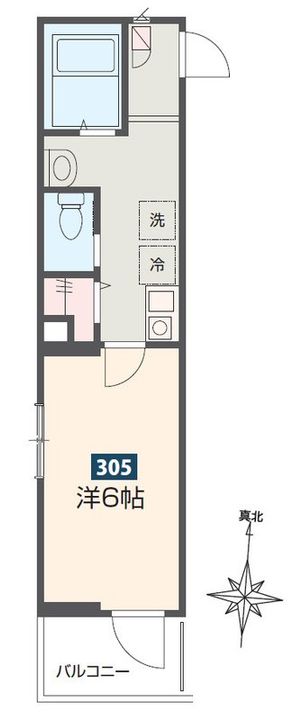 神奈川県伊勢原市伊勢原2(アパート)の賃貸物件の間取り