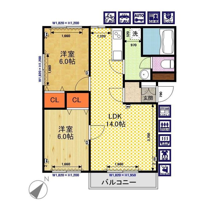 アネーロの間取り