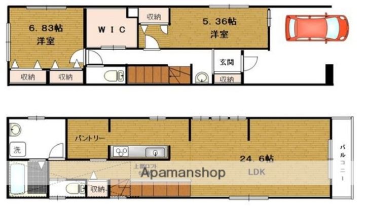 東京都港区高輪4(一戸建)の賃貸物件の間取り
