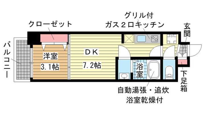 アドバンス神戸レイソレの間取り