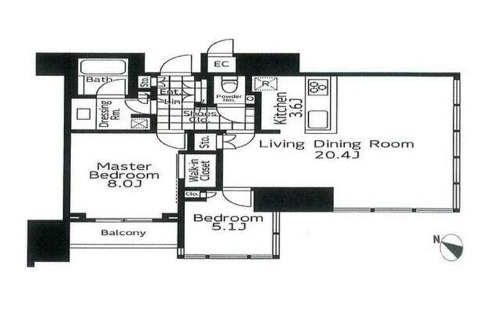 THE ROPPONGI TOKYO CLUB RESIDENCEの間取り