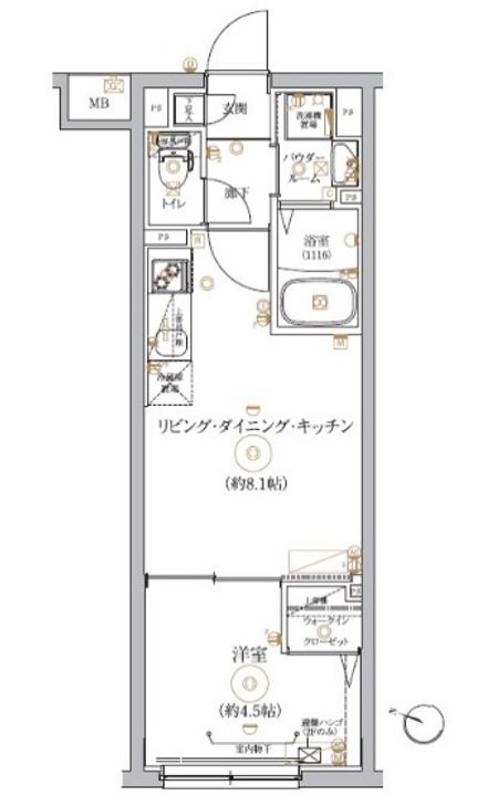 東京都豊島区北大塚3(マンション)の賃貸物件の間取り