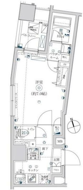 東京都江東区亀戸7(マンション)の賃貸物件の間取り