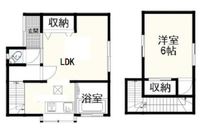 神奈川県横浜市西区南浅間町(一戸建)の賃貸物件の間取り