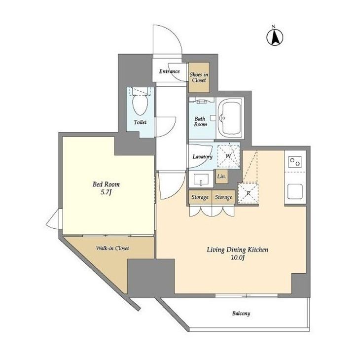 東京都大田区西蒲田7(マンション)の賃貸物件の間取り