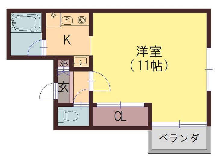 大阪府大阪市平野区喜連1(マンション)の賃貸物件の間取り
