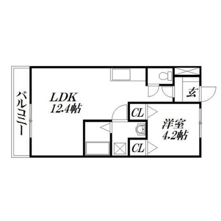 静岡県浜松市中央区葵東1(マンション)の賃貸物件の間取り