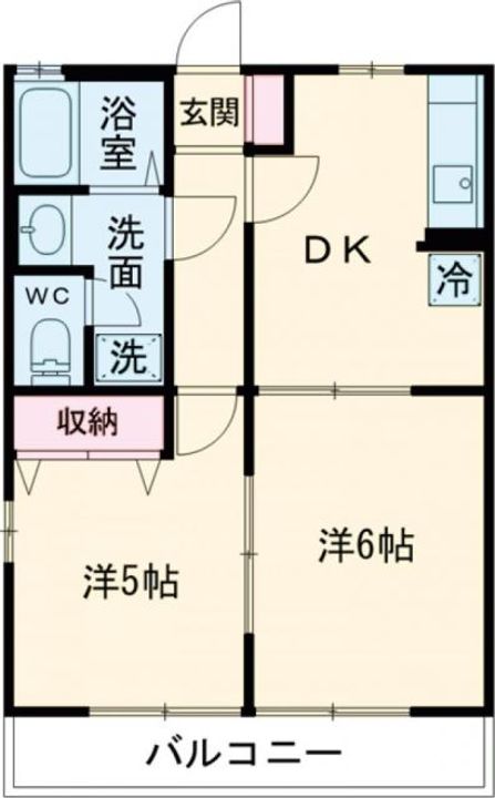 青山コーポCの間取り