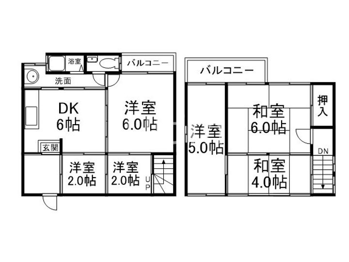 京都府京都市中京区橋本町(一戸建)の賃貸物件の間取り