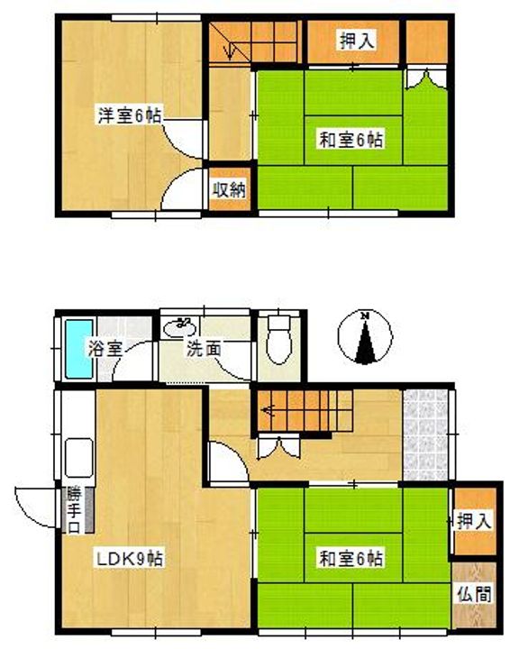岡山県岡山市東区益野町(一戸建)の賃貸物件の間取り