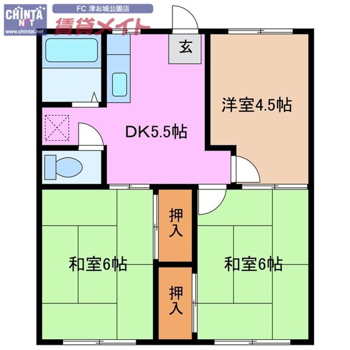 ファミーユ新町の間取り