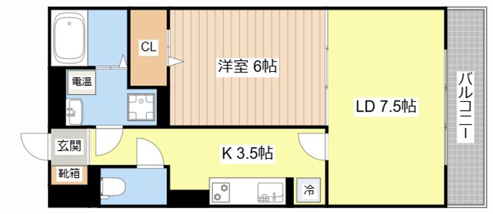 滋賀県草津市野路東5(アパート)の賃貸物件の間取り