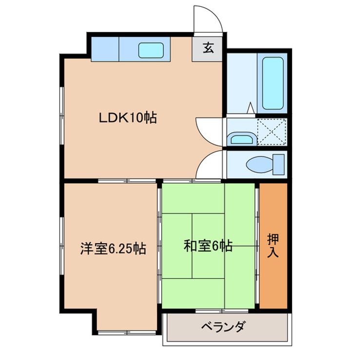山口県岩国市錦見7(マンション)の賃貸物件の間取り
