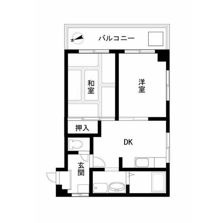神奈川県川崎市幸区小向町(マンション)の賃貸物件の間取り