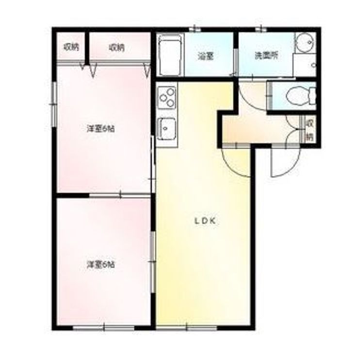 群馬県太田市成塚町(アパート)の賃貸物件の間取り