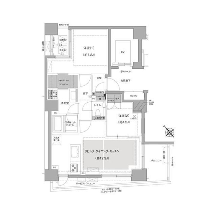 東京都文京区白山4(マンション)の賃貸物件の間取り