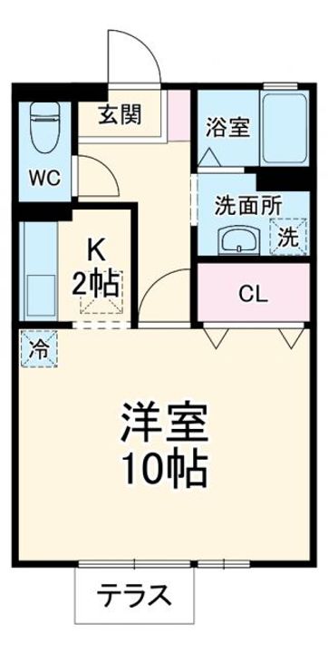 山梨県甲斐市下今井(アパート)の賃貸物件の間取り