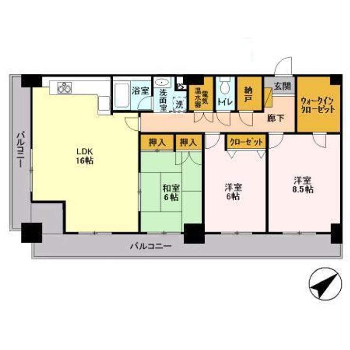 オーシャンビュー壱番館の間取り