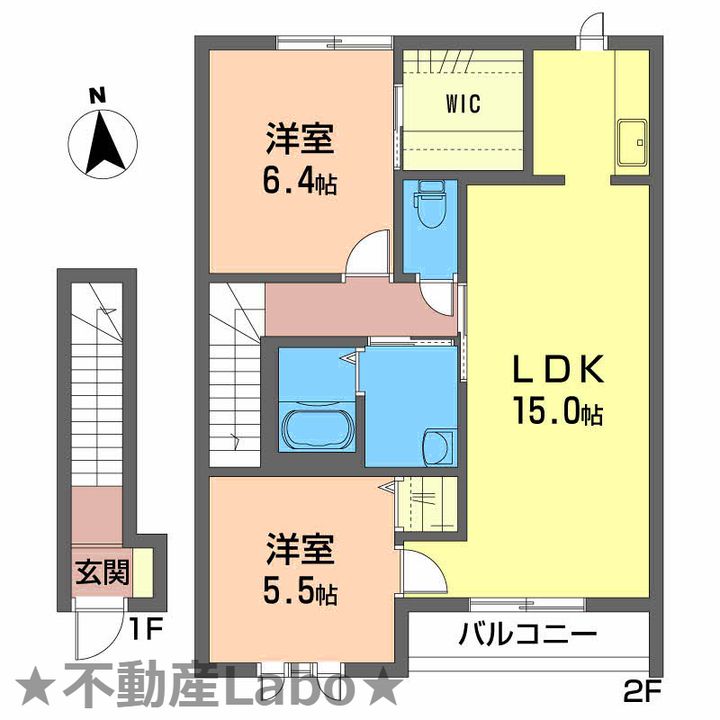 徳島県徳島市川内町平石若宮(アパート)の賃貸物件の間取り