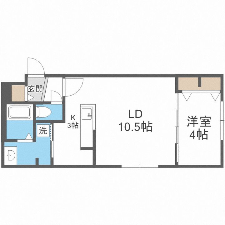 北海道札幌市中央区北二条東9(マンション)の賃貸物件の間取り