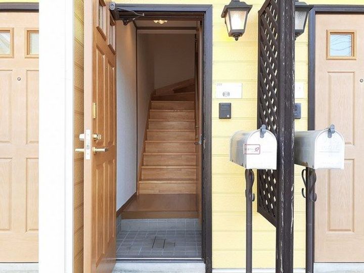 栃木県足利市葉鹿町(アパート)の賃貸物件の玄関