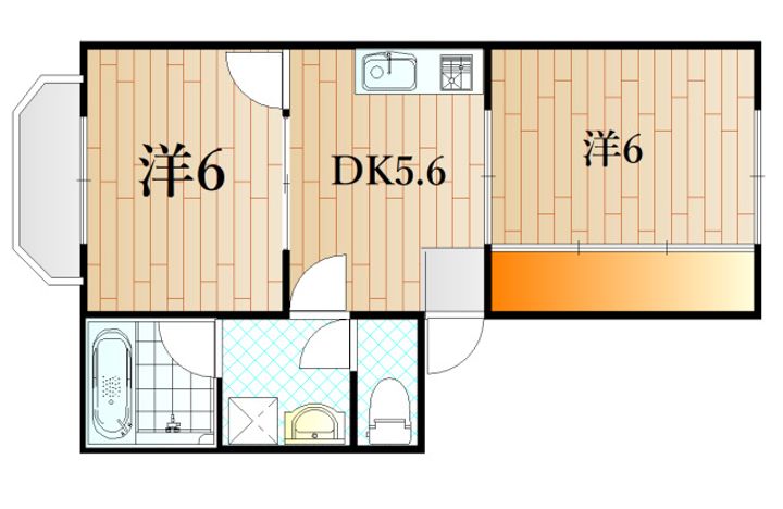 山口県下関市生野町1(マンション)の賃貸物件の間取り