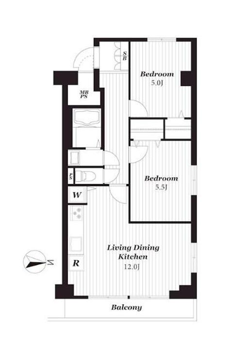 上町マンションの間取り
