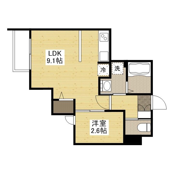 広島県広島市安佐南区西原2(アパート)の賃貸物件の間取り