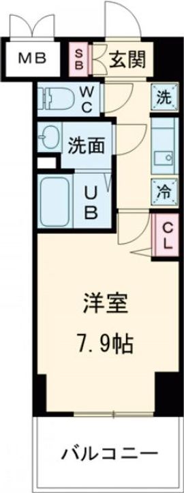 兵庫県神戸市兵庫区西多聞通2(マンション)の賃貸物件の間取り