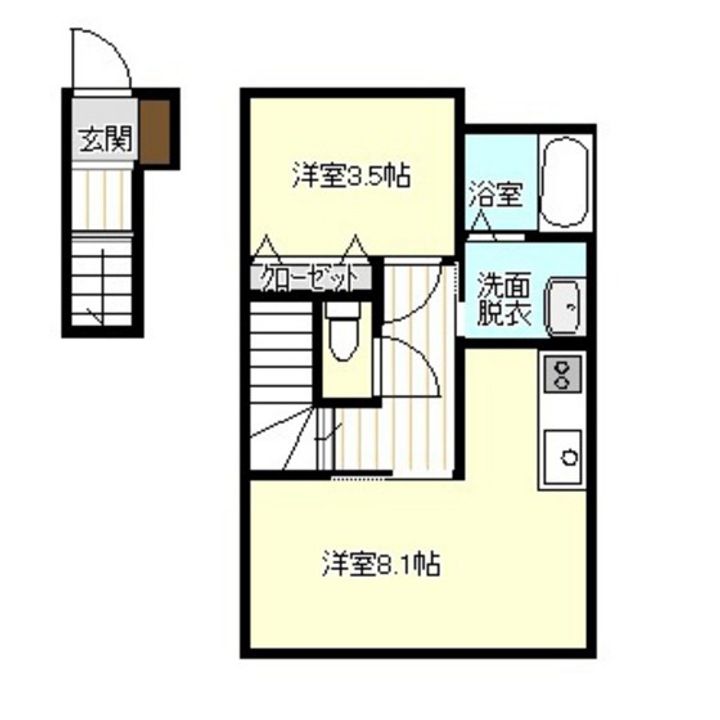 テゾーロ梨木Bの間取り