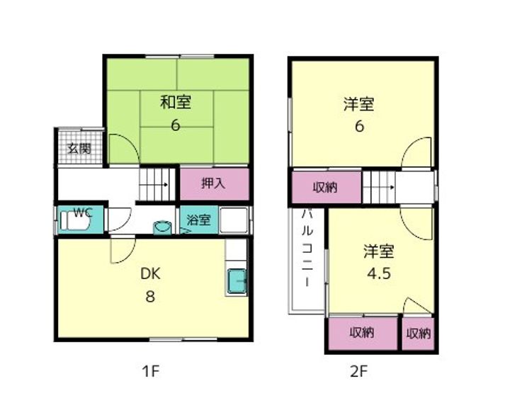 奈良県奈良市法蓮町(一戸建)の賃貸物件の間取り