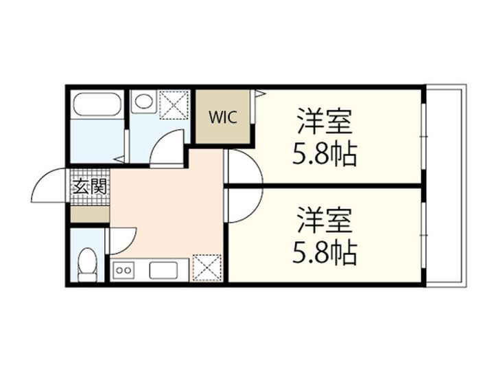 メゾンドルポ吉見園の間取り