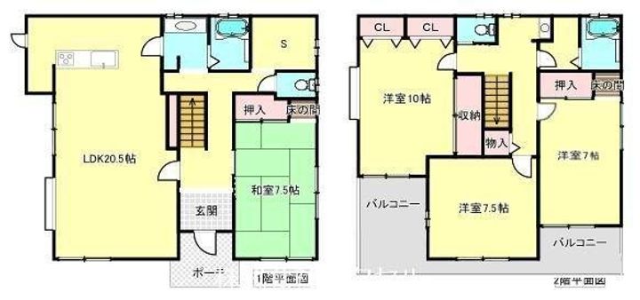 東京都立川市栄町4(一戸建)の賃貸物件の間取り
