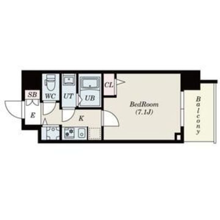 大阪府大阪市北区天神橋3(マンション)の賃貸物件の間取り