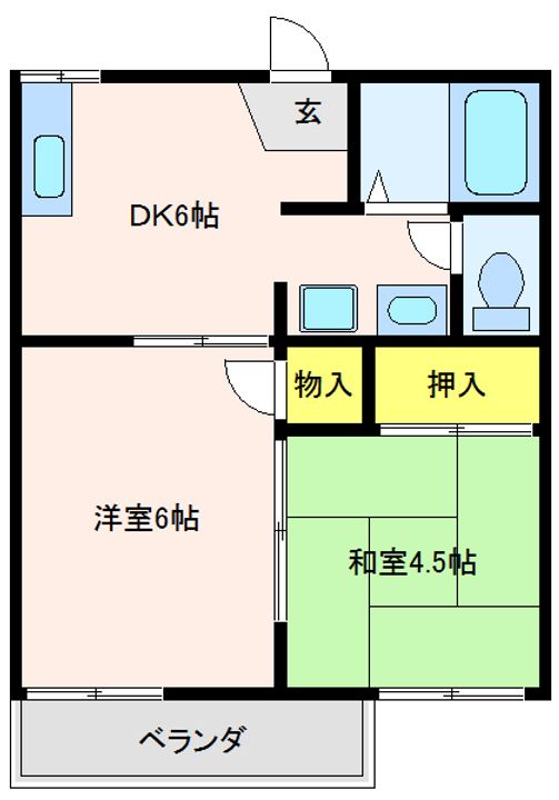 神奈川県川崎市宮前区宮崎5(アパート)の賃貸物件の間取り