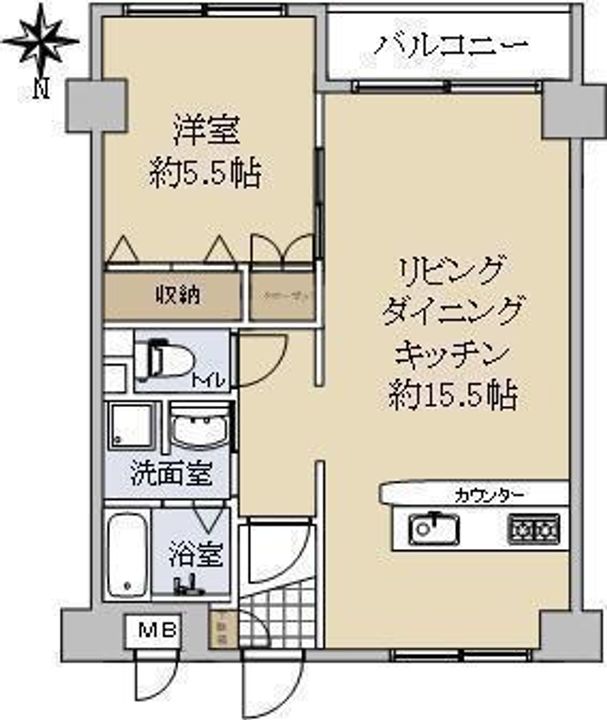 TS東大井ハイムの間取り