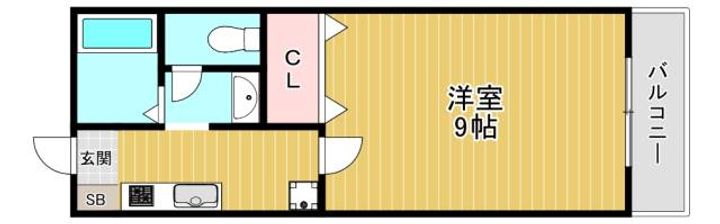 大阪府東大阪市御厨中2(アパート)の賃貸物件の間取り