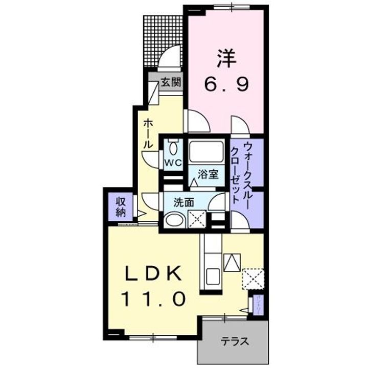兵庫県西脇市谷町(アパート)の賃貸物件の間取り