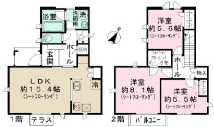 東京都板橋区赤塚5(一戸建)の賃貸物件の間取り