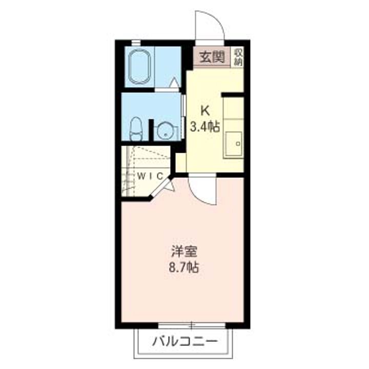 神奈川県秦野市鶴巻南2(アパート)の賃貸物件の間取り