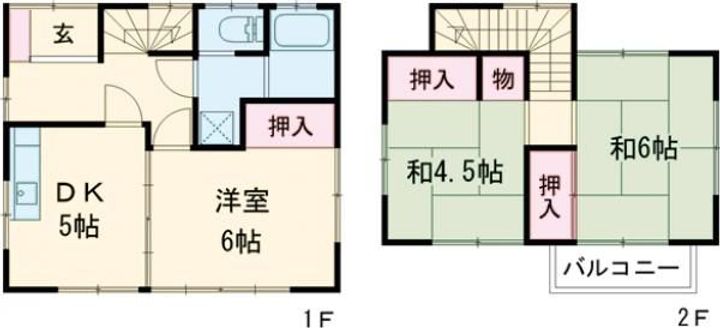 茨城県古河市常盤町(一戸建)の賃貸物件の間取り