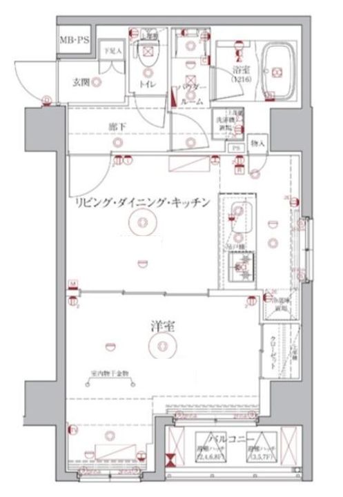 東京都墨田区東向島3(マンション)の賃貸物件の間取り