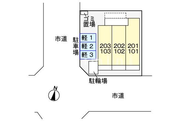 熊本県熊本市中央区九品寺5(アパート)の賃貸物件の地図