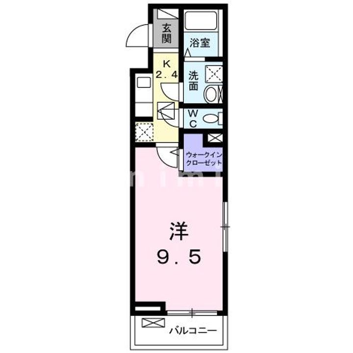 熊本県熊本市中央区九品寺5(アパート)の賃貸物件の間取り