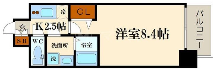 プランドール江戸堀レジデンスの間取り