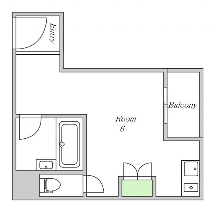 大阪府大阪市北区豊崎5(マンション)の賃貸物件の間取り