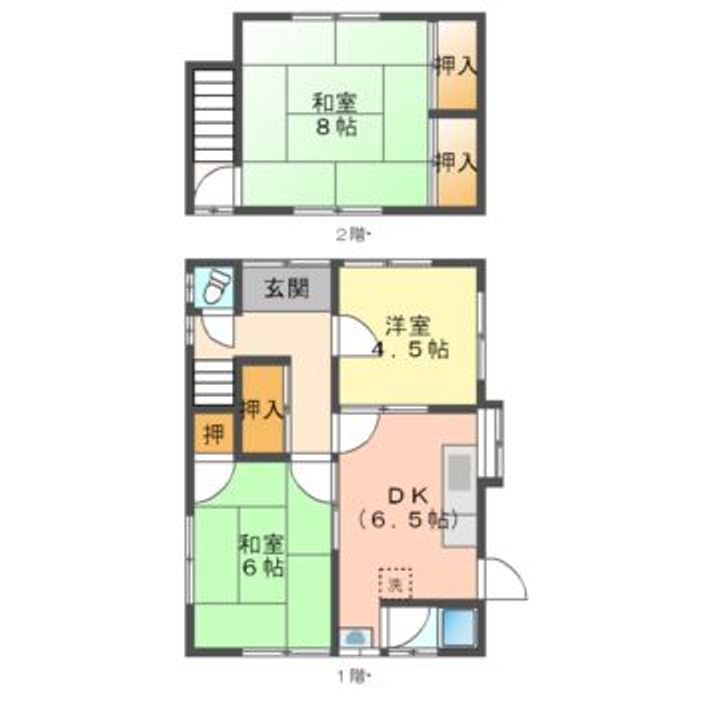 広島県福山市沖野上町1(一戸建)の賃貸物件の間取り