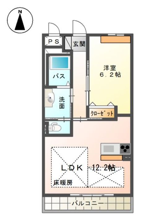 神奈川県平塚市北金目2(マンション)の賃貸物件の間取り